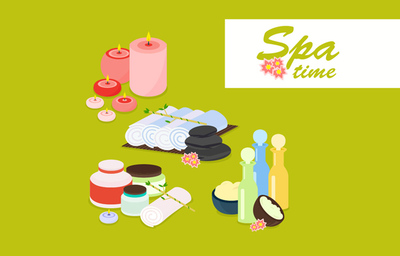 SPA創(chuàng)意水療元素素材設計